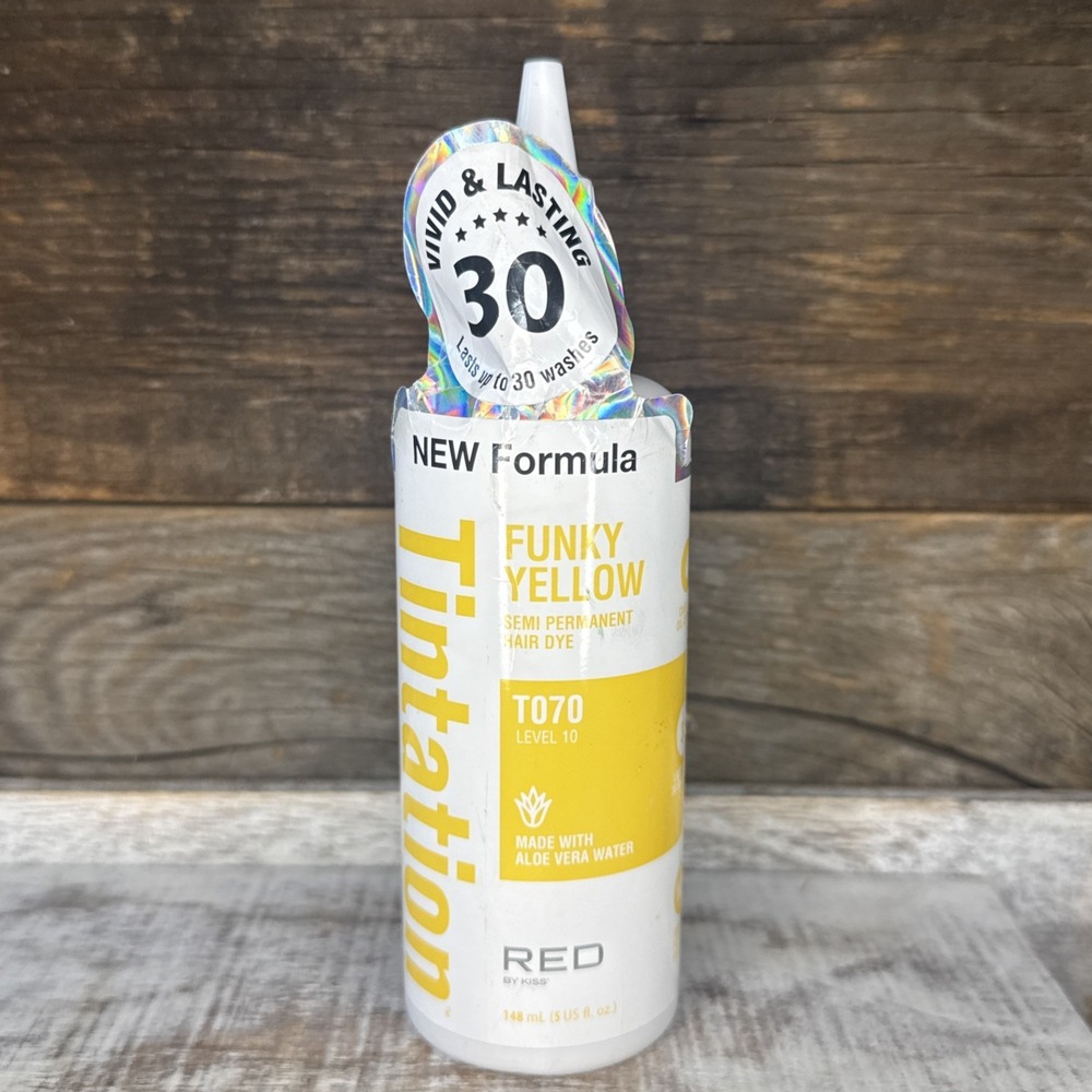 Kiss Colors Tintation Semi-Permanent Hair Dye – Funky Yellow - 5.1 oz